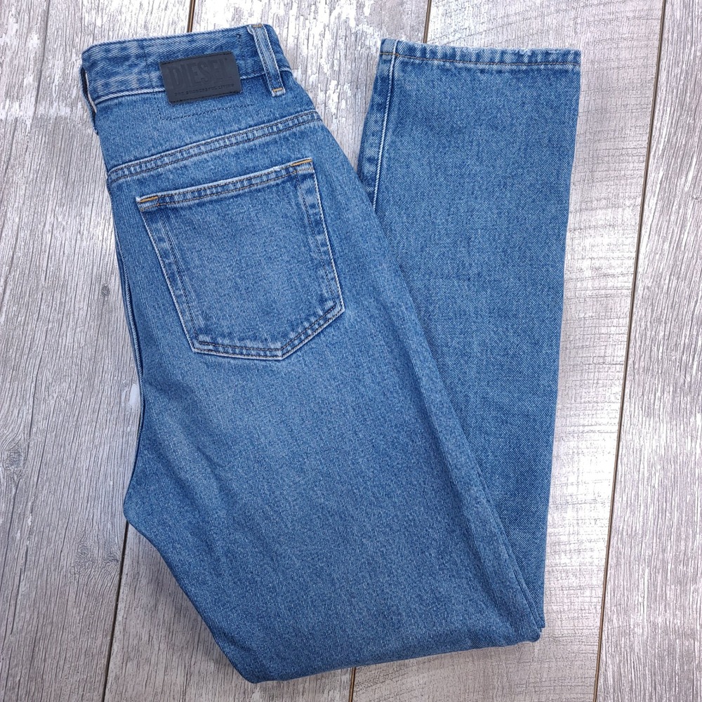 Diesel D-Eiselle Jeans Womens Size 27x30 Blue Straight High Waist 0076X